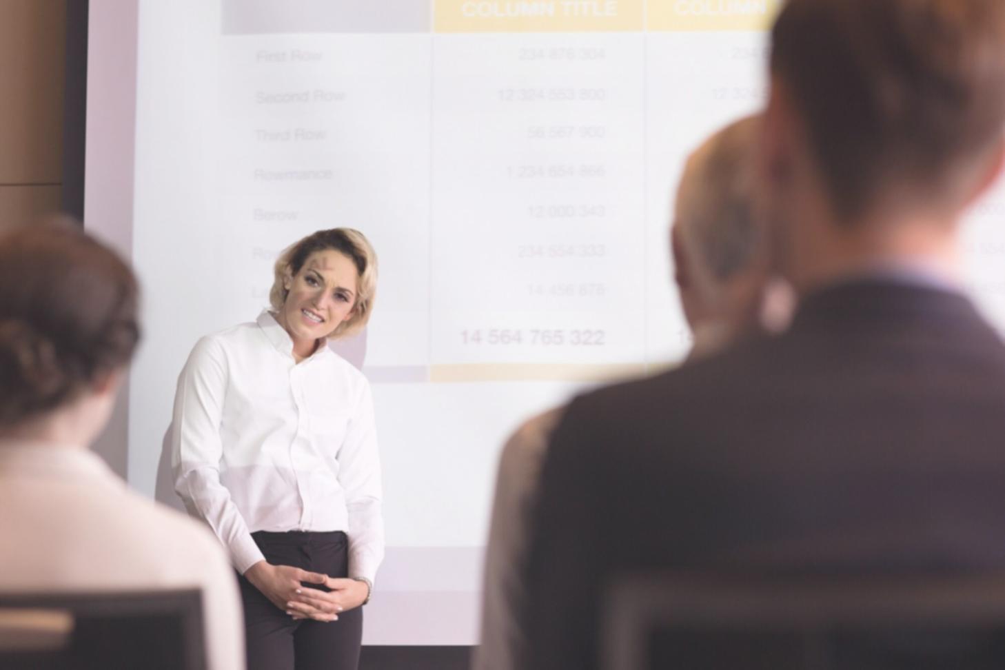 Financial analysts presenting investment strategies during live webinar session